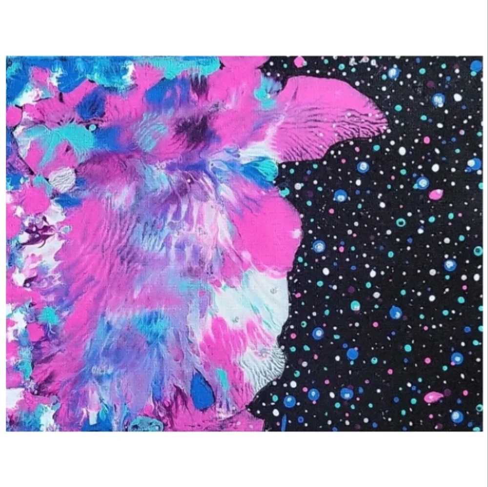 Hand Crafted Abstract Design 11x14 Inches Canvas Painting - Picture 4 of 4